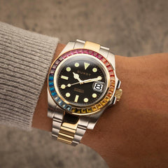 Duxot Atlantica Limited Edition Automatic Black Round Dial Men's Watch - DX-2047-MM