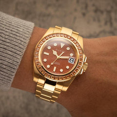 Duxot Atlantica Limited Edition Automatic Red Round Dial Men's Watch - DX-2047-OO