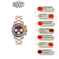 Duxot Atlantica Limited Edition Chronograph Multicolor Round Dial Men's Watch - DX-2048-22