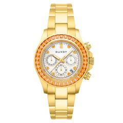 Duxot Atlantica Limited Edition Chronograph White Round Dial Men's Watch - DX-2048-33