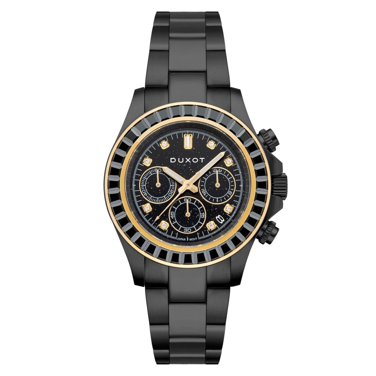 Duxot Atlantica Limited Edition Chronograph Black Round Dial Men's Watch - DX-2048-FF