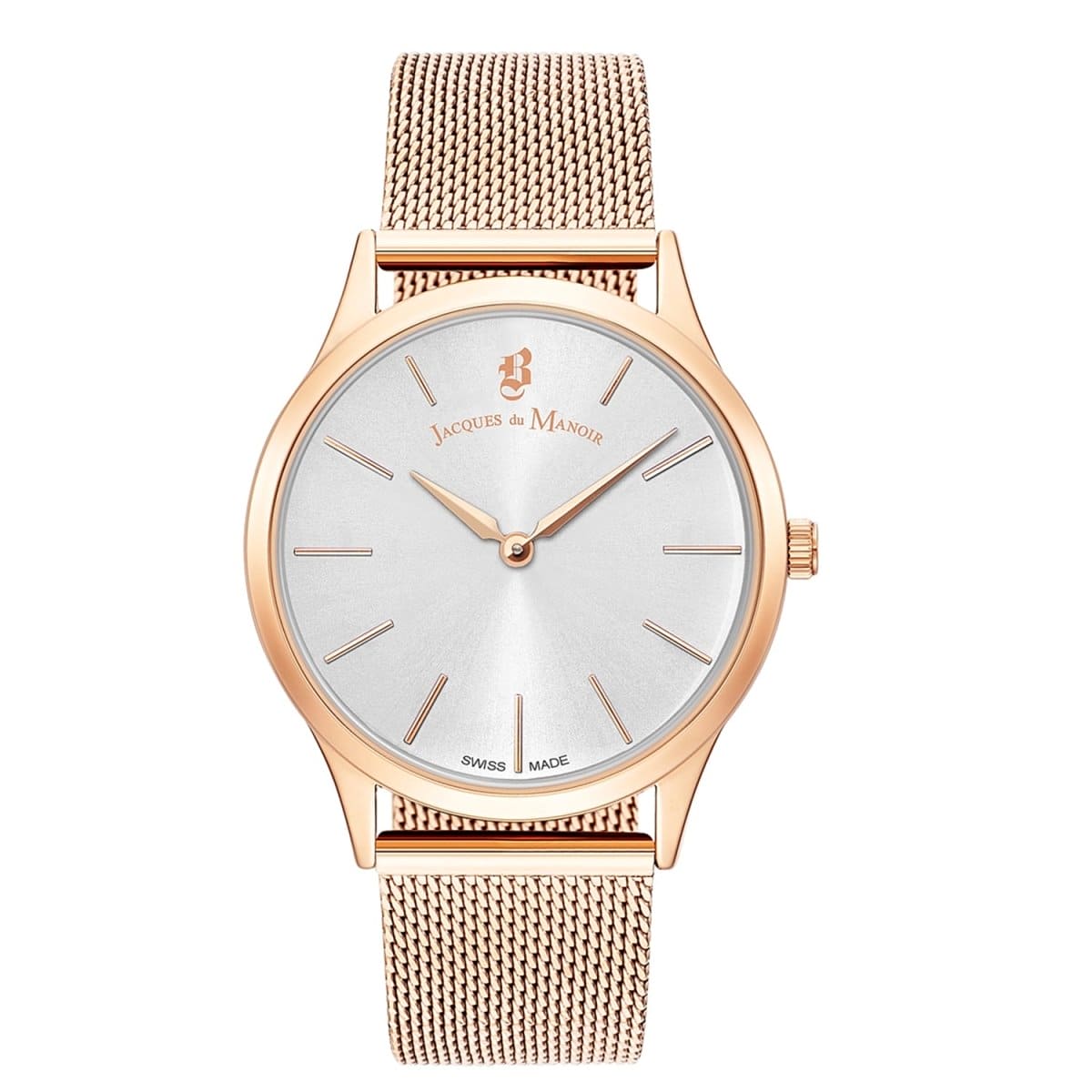 JACQUES DU MANOIR Emotion Swiss Made Analogue Silver Round Dial Women's Watch- EM.03
