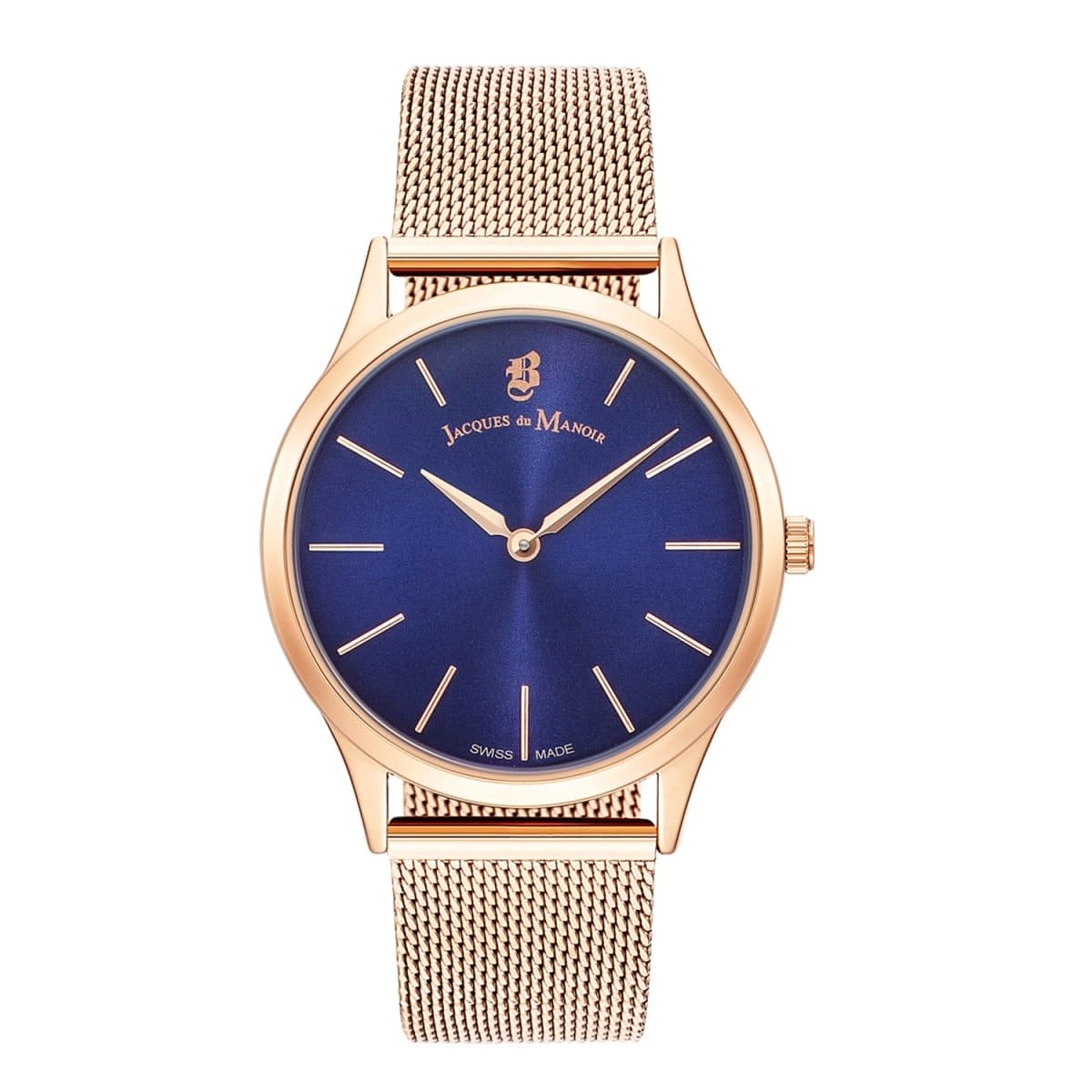 JACQUES DU MANOIR Emotion Swiss Made Analogue Blue Round Dial Women's Watch- EM.04