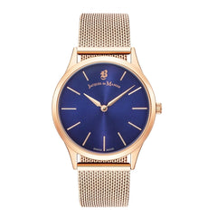 JACQUES DU MANOIR Emotion Swiss Made Analogue Blue Round Dial Women's Watch- EM.04