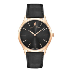 JACQUES DU MANOIR Emotion Swiss Made Analogue Black Round Dial Women's Watch- EM.10
