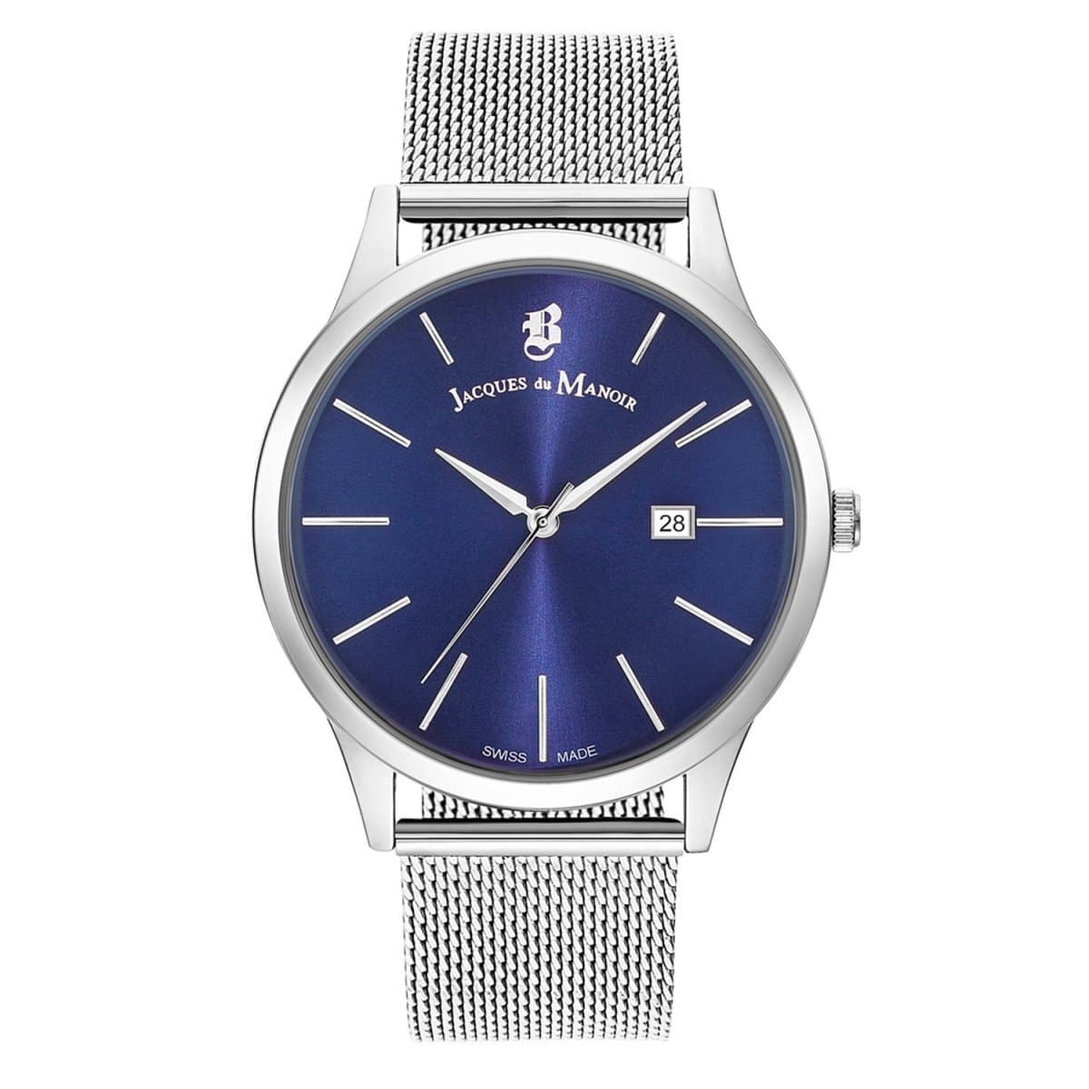 JACQUES DU MANOIR Emotion Swiss Made Analogue Blue Round Dial Men's Watch- EMG.04