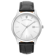 JACQUES DU MANOIR Emotion Swiss Made Analogue Silver Round Dial Men's Watch- EMG.06