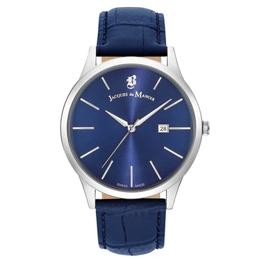 JACQUES DU MANOIR Emotion Swiss Made Analogue Blue Round Dial Men's Watch- EMG.08
