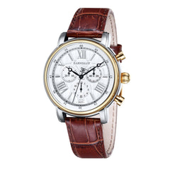 EARNSHAW LONGCASE 43 Swiss Made Chronograph Silver Round Dial Men's Watch- ES-0016-05