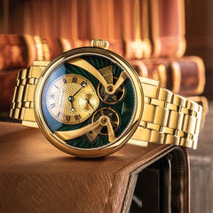 Earnshaw Beaufort Anatolia Automatic Green Round Dial Men's Watch - ES-8059-11