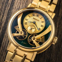 Earnshaw Beaufort Anatolia Automatic Green Round Dial Men's Watch - ES-8059-11