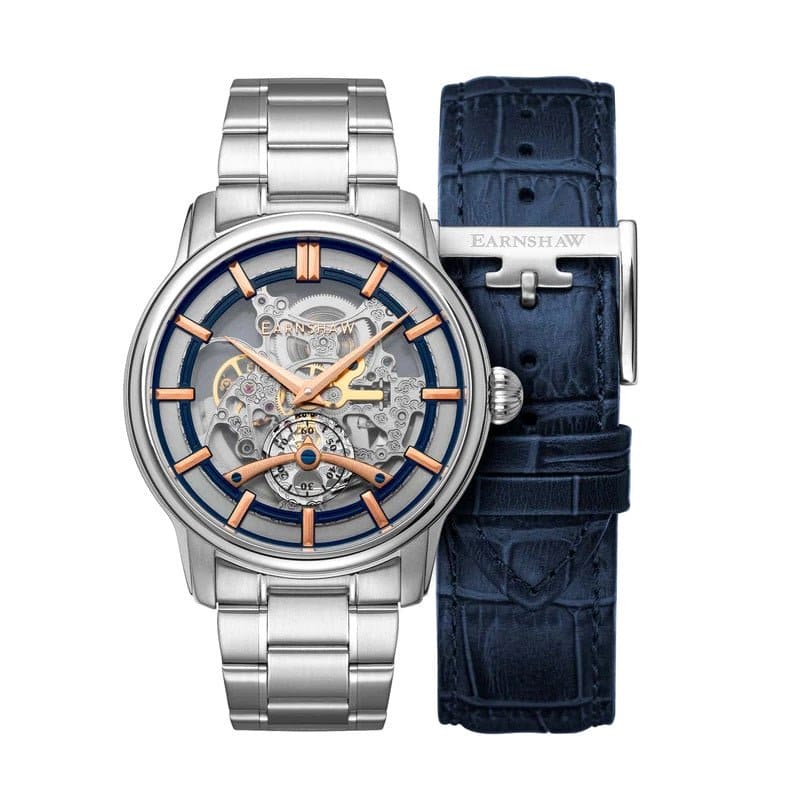 Earnshaw Longitude Whiston Limited Edition Automatic Watch with Additional Strap For Men- ES-8126-66