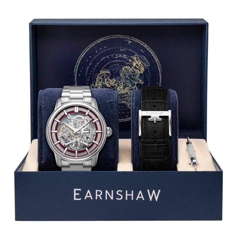 Earnshaw Longitude Whiston Limited Edition Automatic Watch with Additional Strap For Men- ES-8126-77