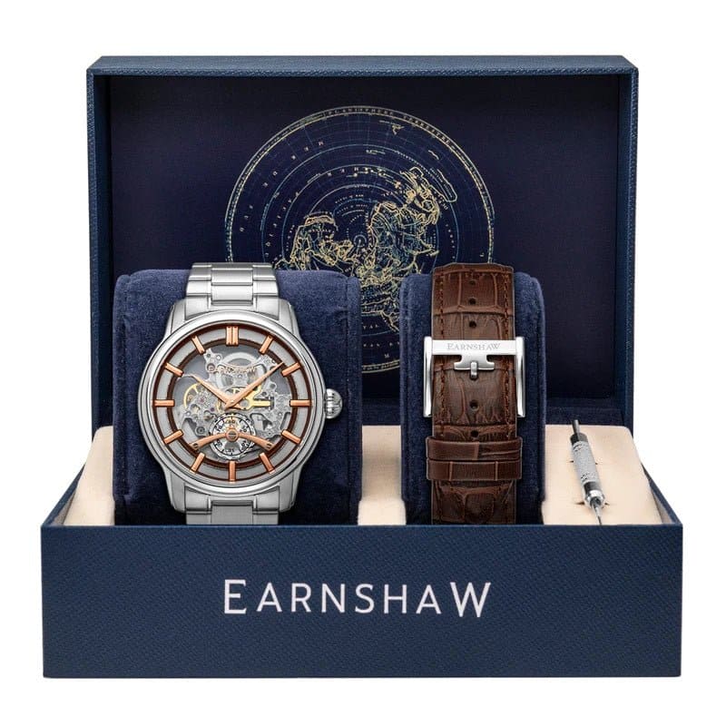 Earnshaw Longitude Whiston Limited Edition Automatic Watch with Additional Strap For Men- ES-8126-88