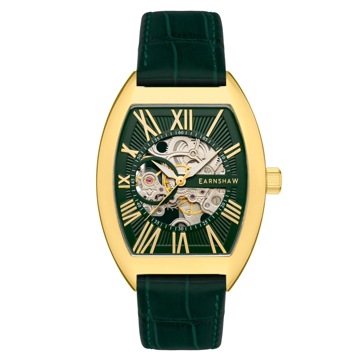 Earnshaw Beauchamp Automatic Skeleton Green Tonneau Dial Men's Watch - ES-8148-06