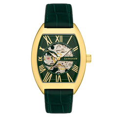 Earnshaw Beauchamp Automatic Skeleton Green Tonneau Dial Men's Watch - ES-8148-06