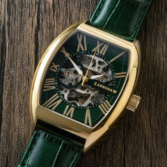 Earnshaw Beauchamp Automatic Skeleton Green Tonneau Dial Men's Watch - ES-8148-06
