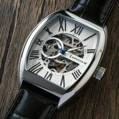 Earnshaw Beauchamp Automatic Skeleton Silver Tonneau Dial Men's Watch - ES-8148-07