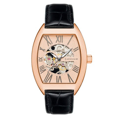 Earnshaw Beauchamp Automatic Skeleton Rose Gold Tonneau Dial Men's Watch - ES-8148-09