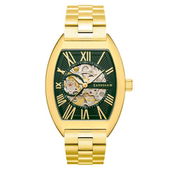 Earnshaw Beauchamp Automatic Skeleton Green Tonneau Dial Men's Watch - ES-8148-44