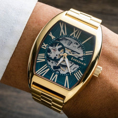 Earnshaw Beauchamp Automatic Skeleton Green Tonneau Dial Men's Watch - ES-8148-44
