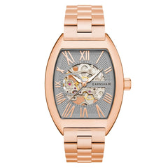 Earnshaw Beauchamp Automatic Skeleton Grey Tonneau Dial Men's Watch - ES-8148-66