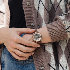 EARNSHAW ANNING Automatic Skeleton Round Dial Women's Watch-ES-8153-06