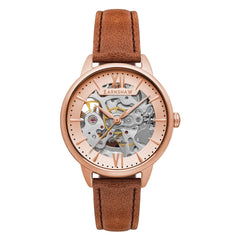 EARNSHAW ANNING Automatic Skeleton Round Dial Women's Watch-ES-8153-06