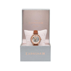 EARNSHAW ANNING Automatic Skeleton Round Dial Women's Watch-ES-8153-06