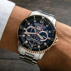 Earnshaw Duncan Grand Date Open Heart Automatic Black Round Dial Men's Watch - ES-8174-66