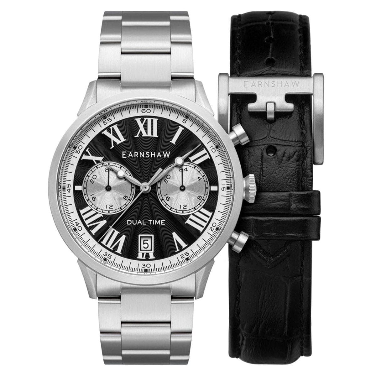 Earnshaw CARLYLE Multifunction Battery Black Round Dial Men's Watch - ES-8176-22