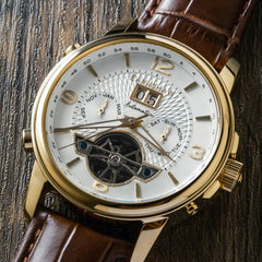 Earnshaw Marylebone Grand Date Open Heart Automatic White Round Dial Men's Watch - ES-8177-08