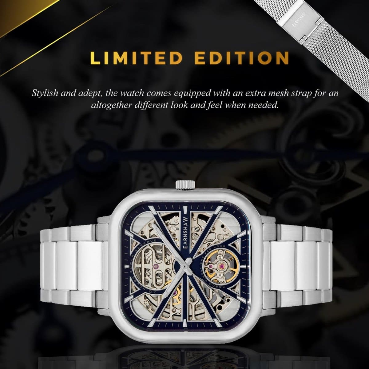 EARNSHAW PAXTON Limited Edition Skeleton Automatic Watch For Men - ES-8211-22