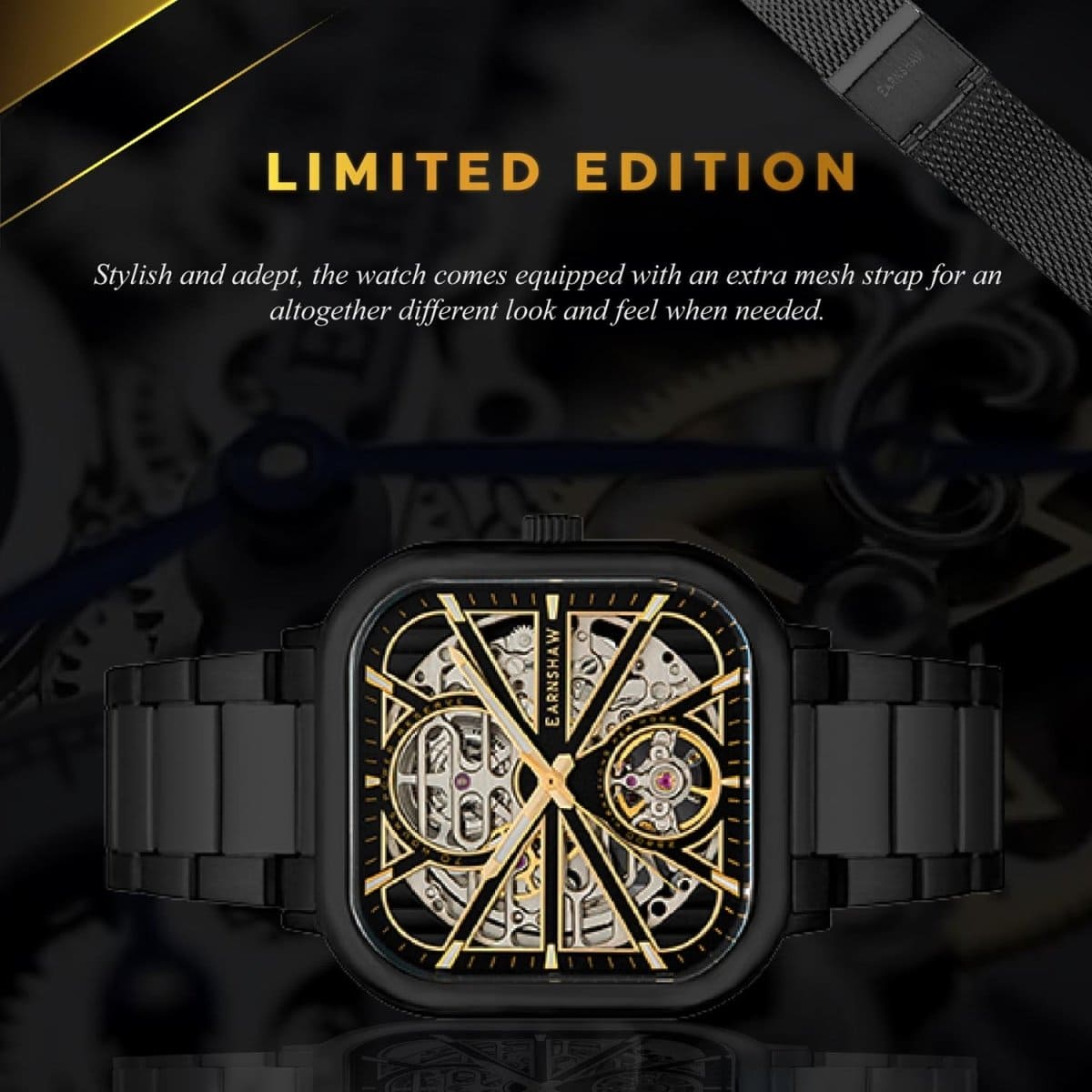 EARNSHAW PAXTON Limited Edition Skeleton Automatic Watch For Men - ES-8211-66