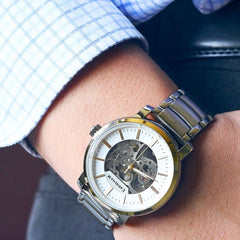 Earnshaw New Holland Automatic Skeleton White Round Dial Men's Watch - ES-8214-55
