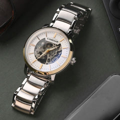 Earnshaw New Holland Automatic Skeleton White Round Dial Men's Watch - ES-8214-55
