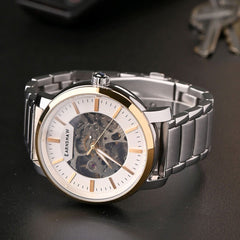 Earnshaw New Holland Automatic Skeleton White Round Dial Men's Watch - ES-8214-55