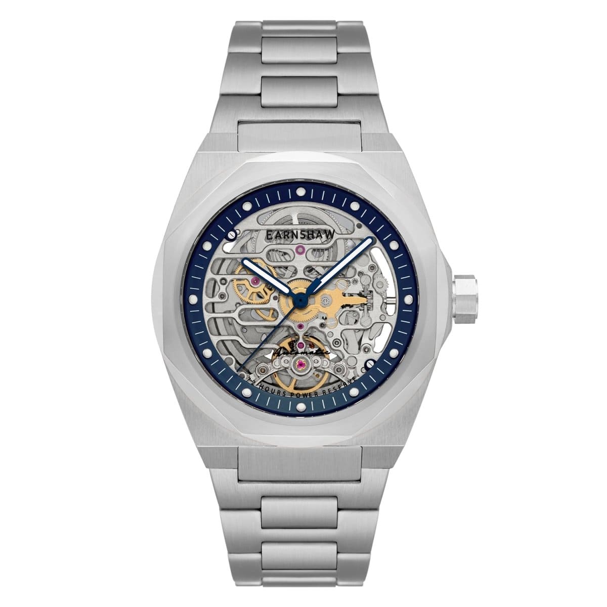 EARNSHAW Discovery Automatic Skeleton 72 Hours Power Reserve Watch For Men's -ES-8228-33