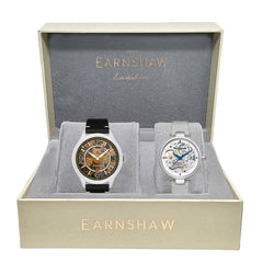 Earnshaw Baron and Charlotte Automatic Skeleton Round Dial Couple Watch - ES-8231-SET-01