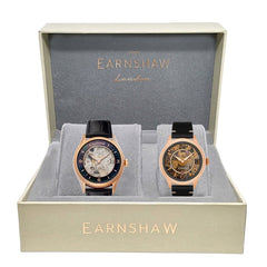 Earnshaw Baron and Isabella Mech-Automatic Skeleton Round Dial Couple Watch - ES-8231-SET-03