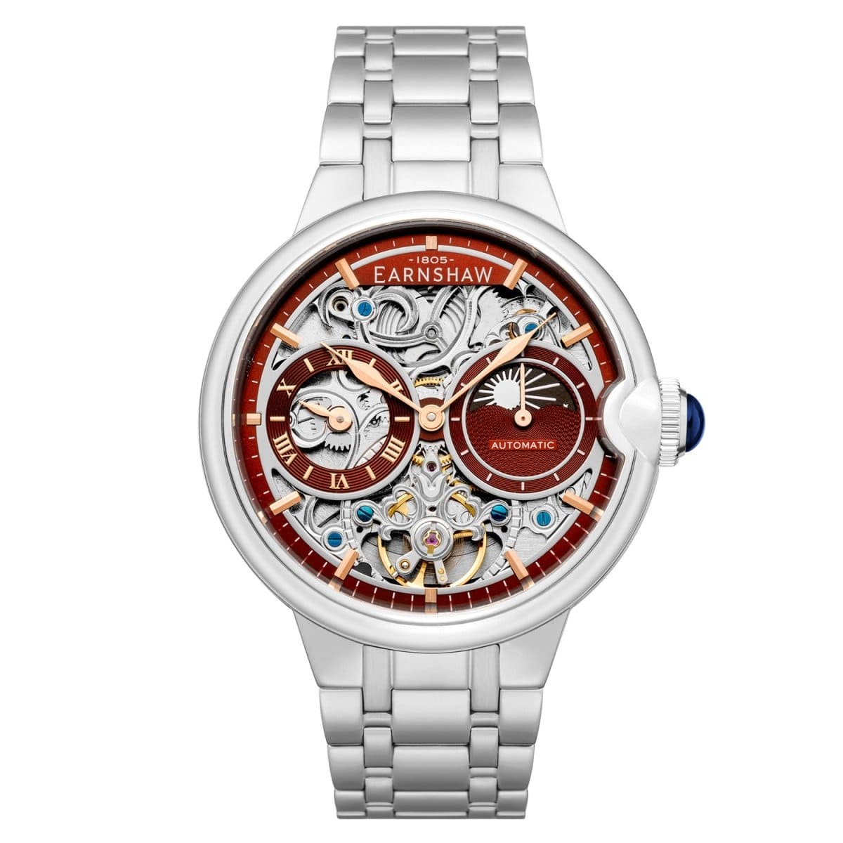 Earnshaw Barallier Moonphase Skeleton Automatic Watch For Men- ES-8242-88