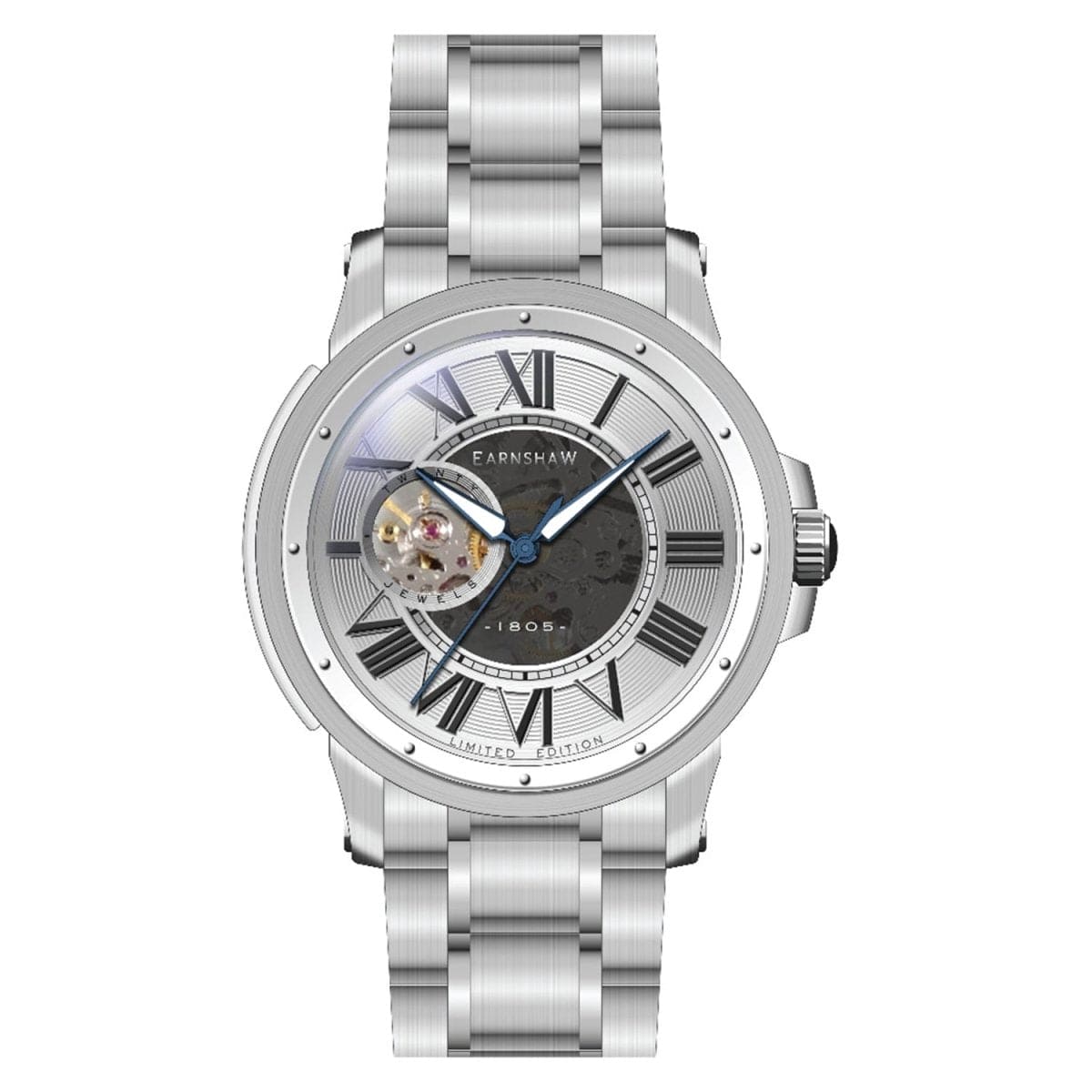 EARNSHAW Comet Limited Edition 20 Jewels Automatic Open Heart Watch For Men's -ES-8243-11