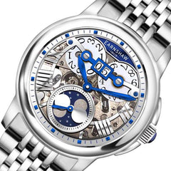 EARNSHAW Waterhouse Automatic Skeleton Moonphase Watch For Men's -ES-8245-11