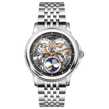 EARNSHAW Waterhouse Automatic Skeleton Moonphase Watch For Men's -ES-8245-33