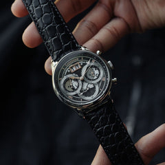 Earnshaw Nasmyth Grande Date Chronograph Black Round Dial Men's Watch - ES-8260-02