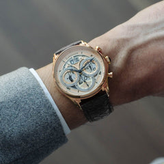 Earnshaw Nasmyth Grande Date Chronograph Rose Gold Round Dial Men's Watch - ES-8260-05