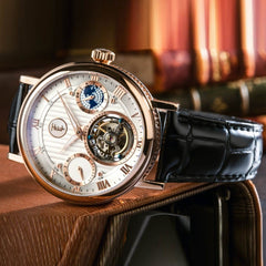 Earnshaw Halley Tourbillon Limited Edition Mechanical 80 Hour Power Reserve Men's Watch - ES-8262-06