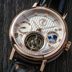 Earnshaw Halley Tourbillon Limited Edition Mechanical 80 Hour Power Reserve Men's Watch - ES-8262-06