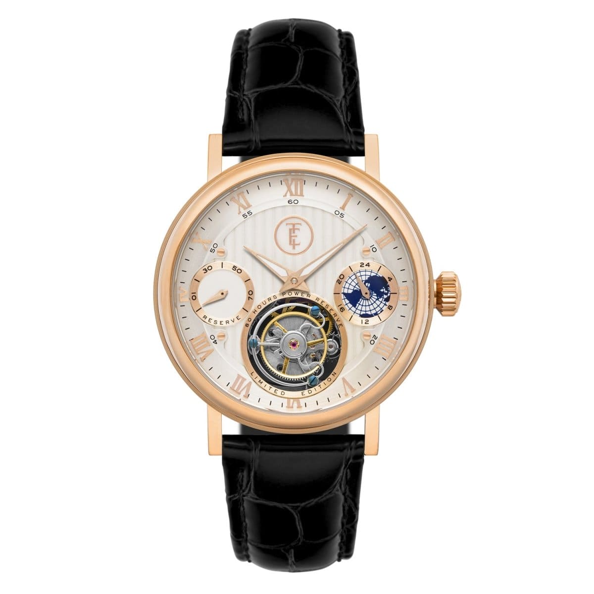 Earnshaw Halley Tourbillon Limited Edition Mechanical 80 Hour Power Reserve Men's Watch - ES-8262-06