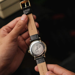 Earnshaw Messier Moonphase Quartz Gold MOP Round Dial Men's Watch - ES-8265-04